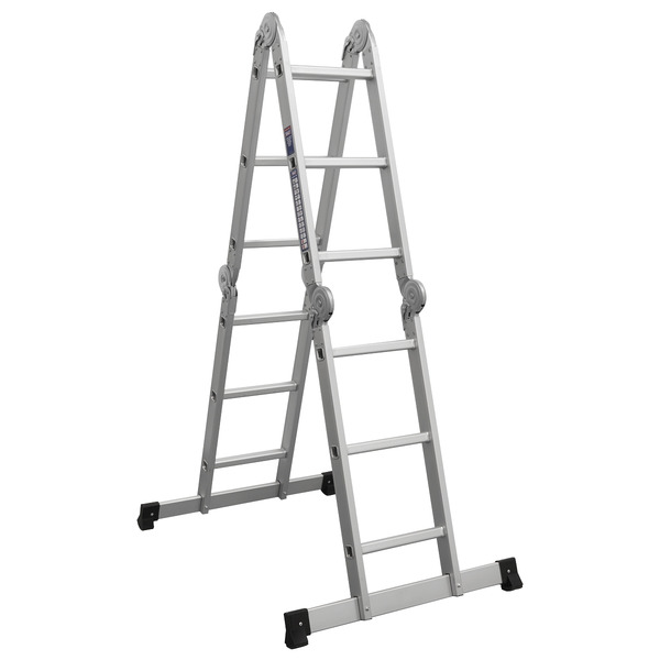 Sealey 4-Way Aluminium Folding Platform Ladder - EN 131