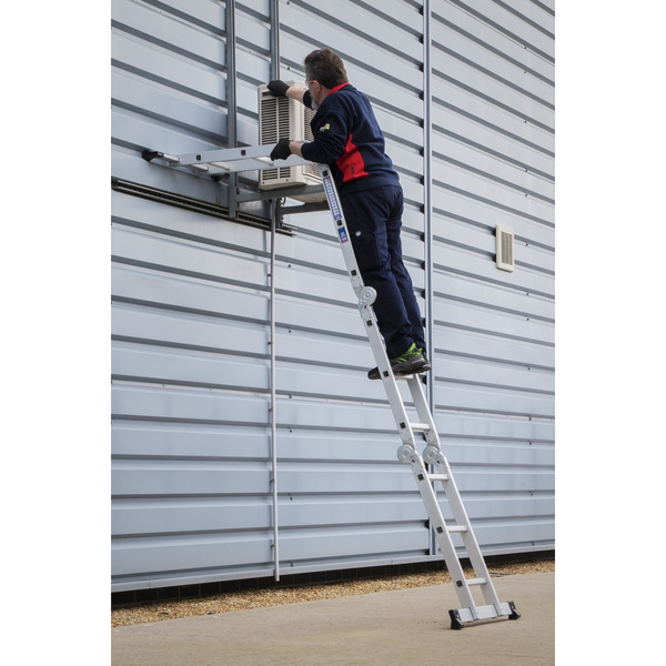Sealey 4-Way Aluminium Folding Platform Ladder - EN 131