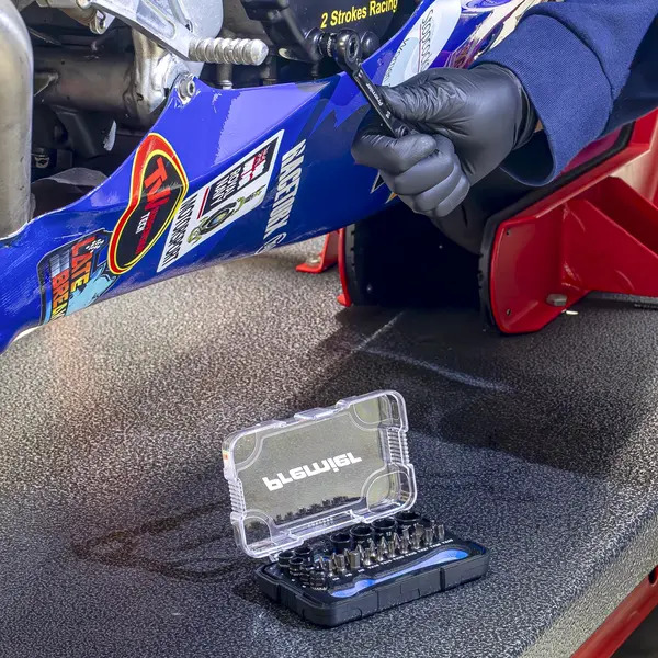 Sealey AK2112 Premier Black Go-Through Lock-On&trade; Low Profile Socket & Bit Set 1/4