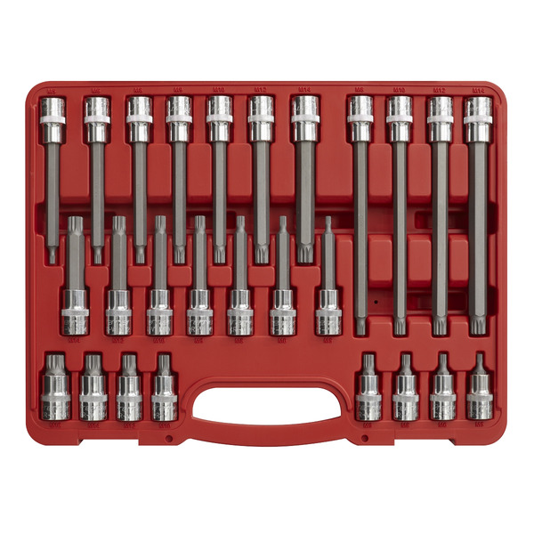 Sealey AK2195 Premier Spline Socket Bit Set 1/2