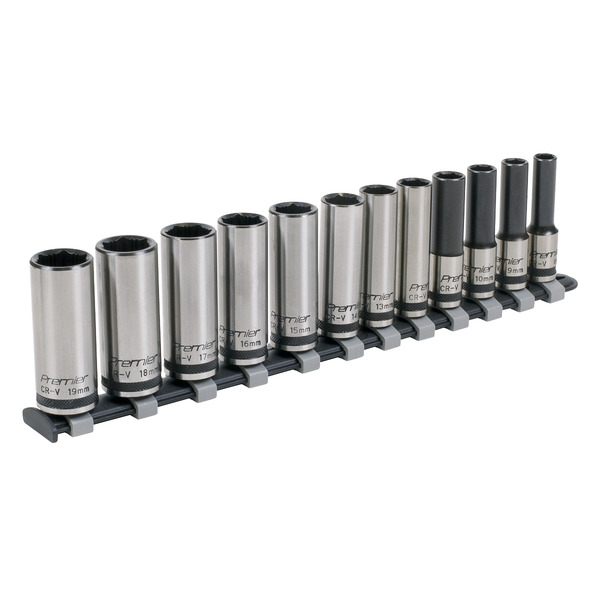 Sealey AK2744B Premier Black Deep Lock-On&trade; Socket Set 3/8