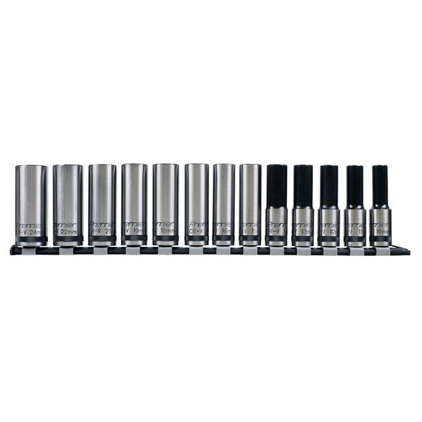 Sealey AK2745B Premier Black Deep Lock-On&trade; Socket Set 1/2