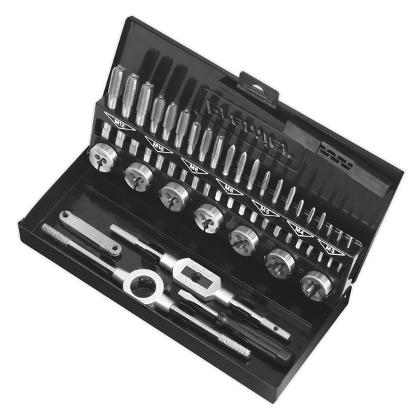 Sealey AK3015HSS Metric Tap & Die Set Split Dies 32pc - HSS 4341