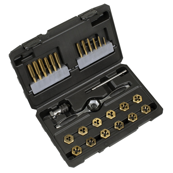Sealey AK3026 Titanium Coated Hexagonal Tap & Die Set 26pc
