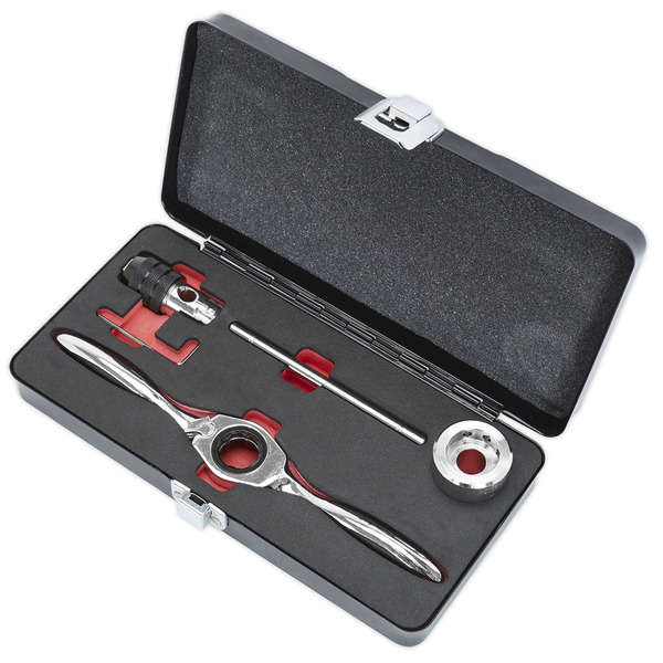 Sealey AK3027 Metric Bi-Directional Ratchet Tap & Die Holder Set 5pc