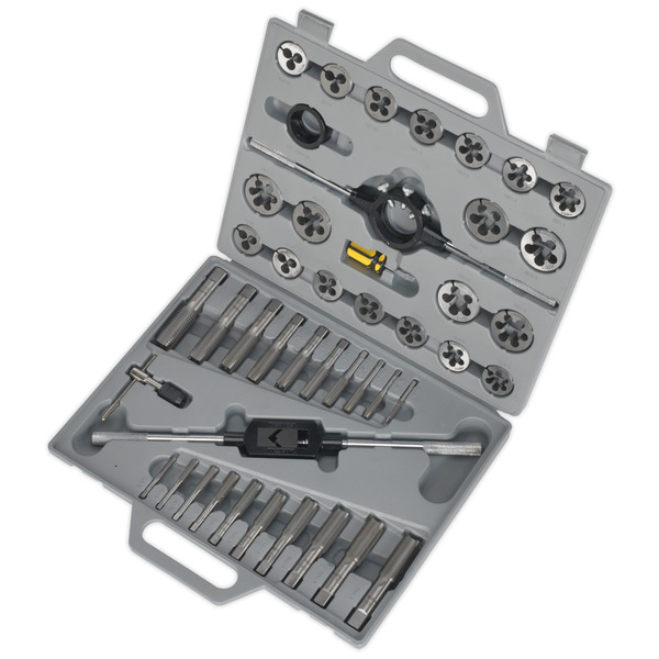 Sealey AK303 Metric Tap & Die Set Split Dies 45pc