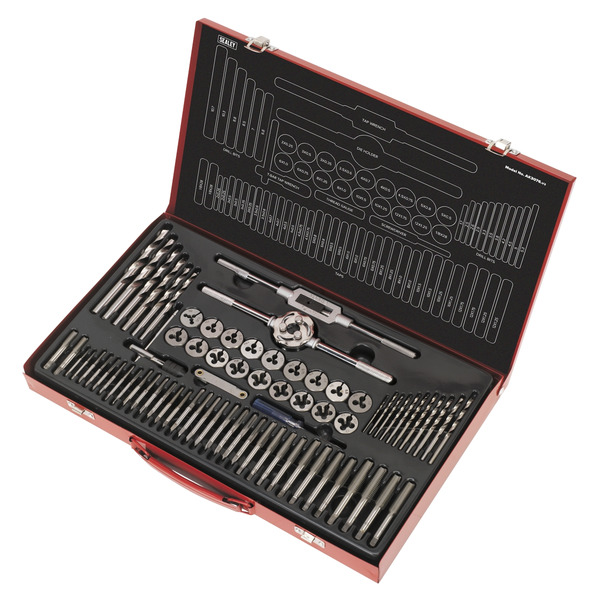 Sealey AK3076 Metric Tap & Die Set Split Dies 76pc
