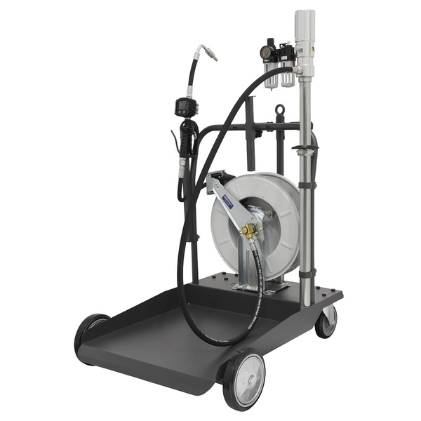 Air Operated Oil Dispensing System with 10m Retractable Hose Reel