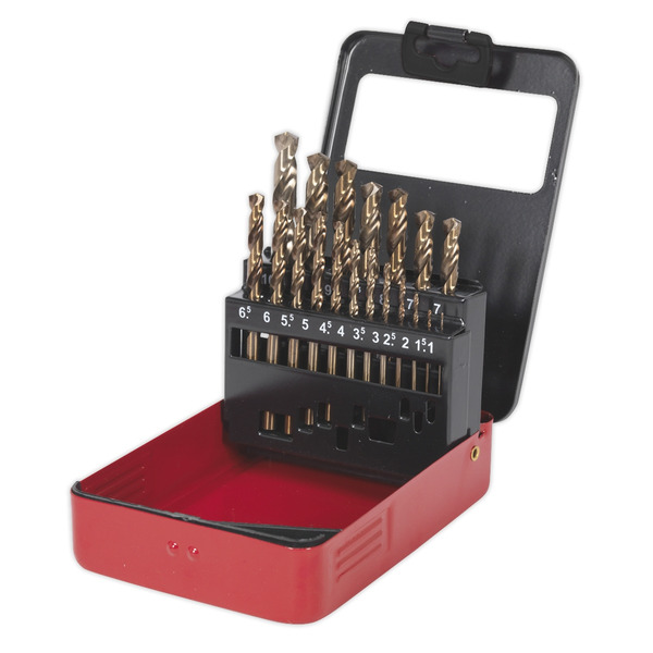 HSS Cobalt Fully Ground Drill Bit Set 19pc