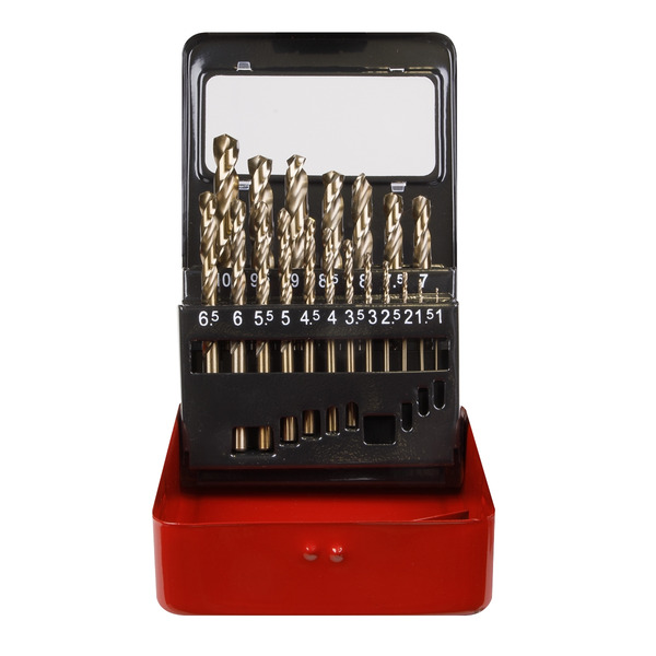HSS Cobalt Fully Ground Drill Bit Set 19pc
