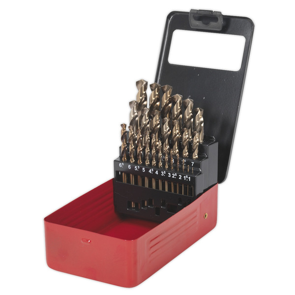 Sealey AK4702 HSS Cobalt Fully Ground Drill Bit Set 25pc