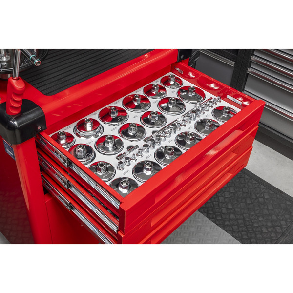 Sealey Mobile Multifunction Oil Station with 61pc Tool Set