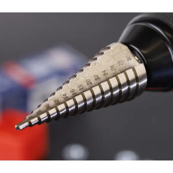 Sealey AK4732 Straight Flute HSS Cobalt Step Drill Bit 4-30mm