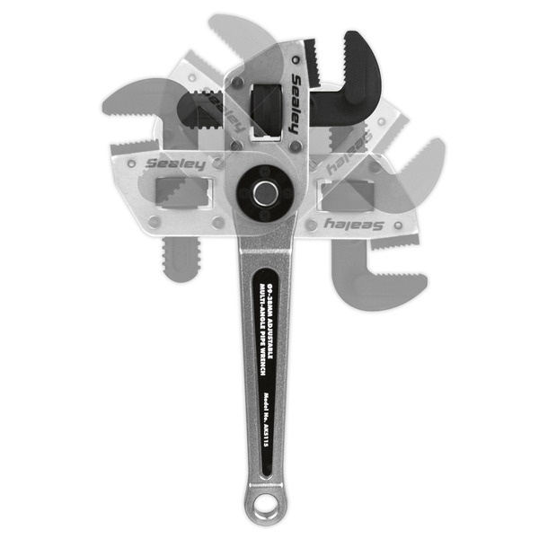 Sealey AK5115 Premier Adjustable Multi-Angle Pipe Wrench 9-38mm