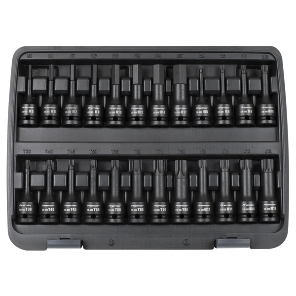 Sealey AK56000 Premier Hex/TRX-Star*/Spline Impact Socket Bit Set 1/2