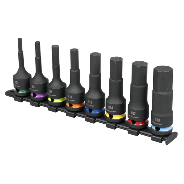 Sealey AK56001 Premier Hex Impact Socket Bit Set 1/2