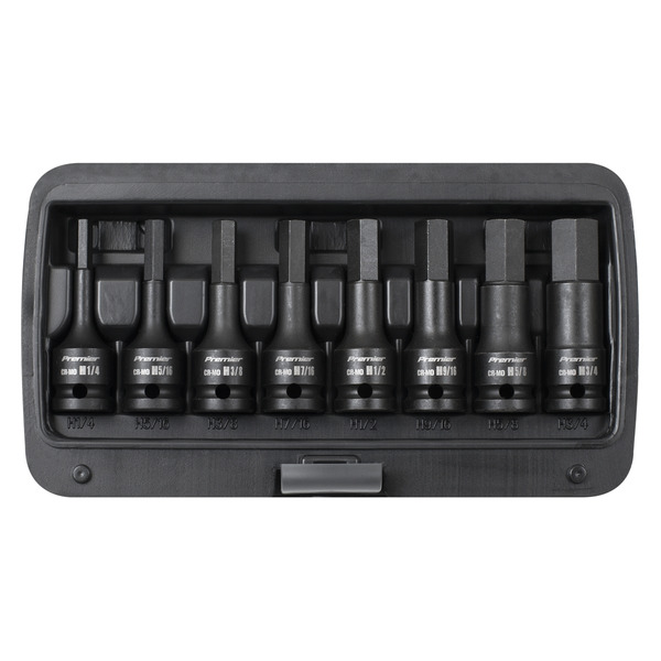 Sealey AK5600 Premier Imperial Hex Impact Socket Bit Set 1/2