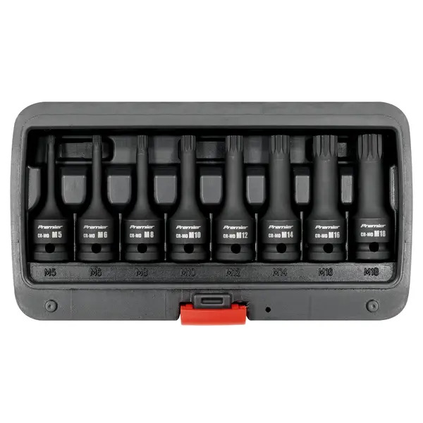 Sealey AK5604 Premier Spline Impact Socket Bit Set 1/2