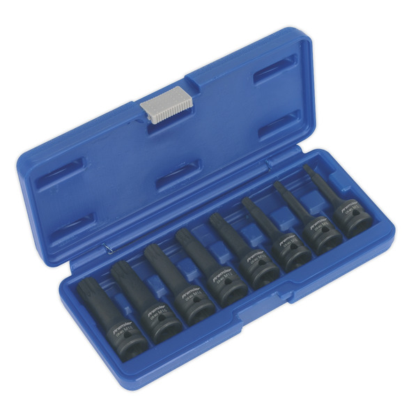 Sealey AK5604 Premier Spline Impact Socket Bit Set 1/2