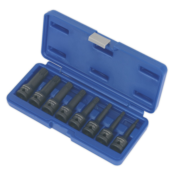 Sealey AK5604 Premier Spline Impact Socket Bit Set 1/2