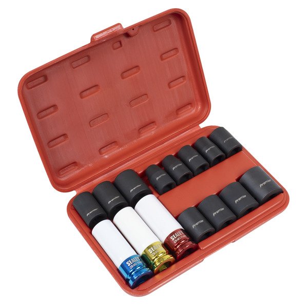 Sealey AK5615M Premier Impact Socket & Wheel Nut Removal Set 1/2