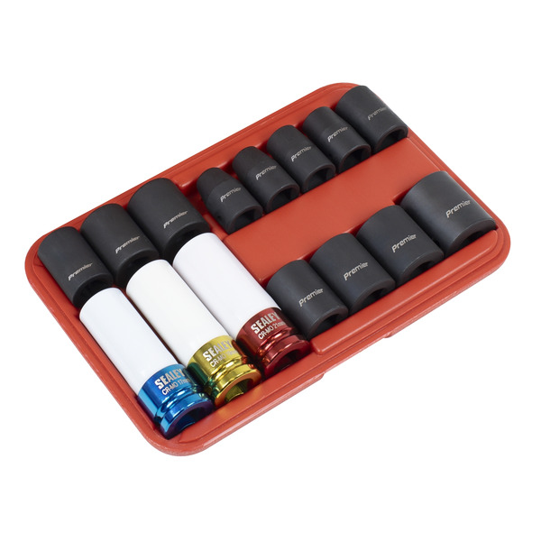 Sealey AK5615M Premier Impact Socket & Wheel Nut Removal Set 1/2