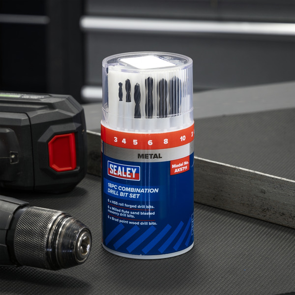 Sealey AK5711DB Combination Drill Bit Sets - Display box of 6