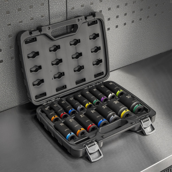 Sealey AK58170M Lock-On&trade; Deep Impact Socket Set 1/2