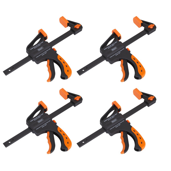 Sealey AK61014 Ratchet Bar Clamp Set 150mm 4pc