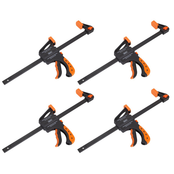 Sealey AK61024 Ratchet Bar Clamp Set 300mm 4pc