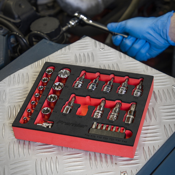 Sealey AK6193 Premier TRX-Star* Socket & Security Bit Set 1/4
