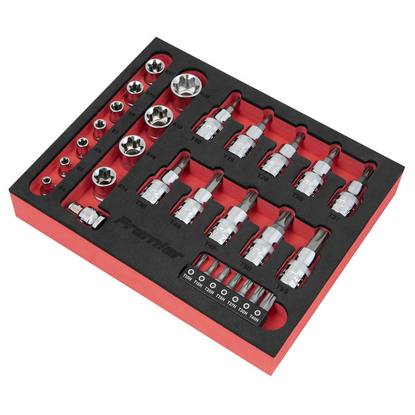 Sealey AK6193 Premier TRX-Star* Socket & Security Bit Set 1/4