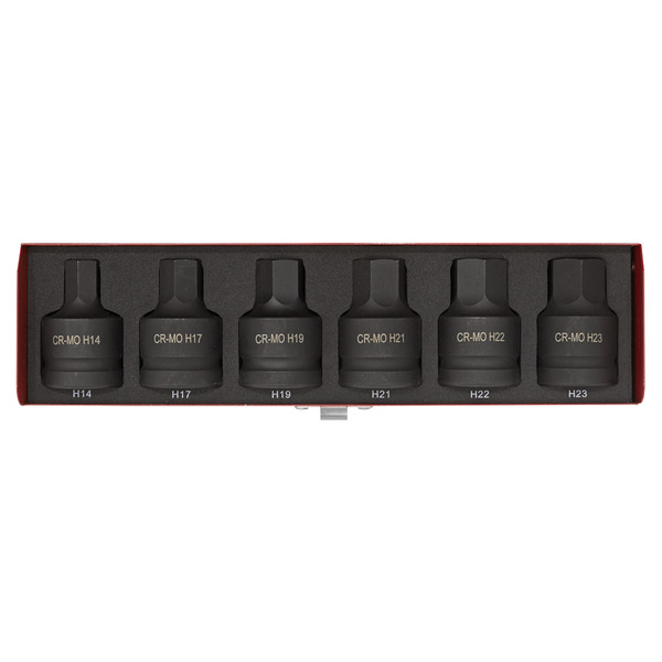 Sealey AK6217 Premier Hex Impact Socket Bit Set 3/4
