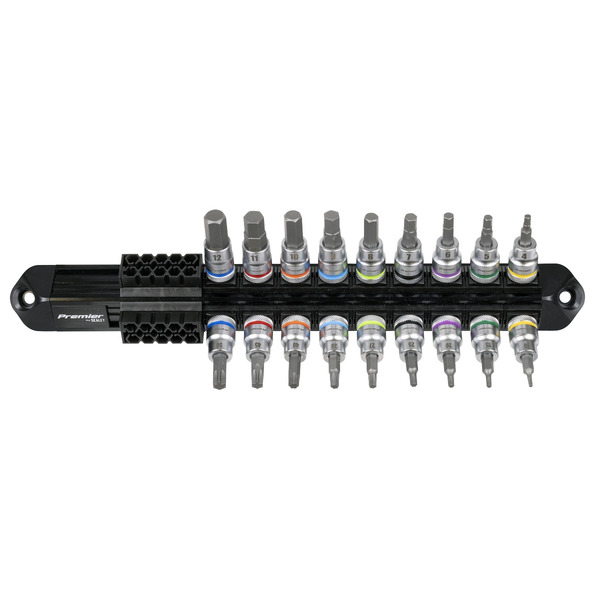Sealey AK6252 Premier Platinum Series Hex & TRX-Star* Socket Bit Set 3/8