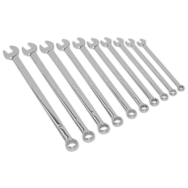 Sealey AK6310 Premier Extra-Long Combination Spanner Set 10pc