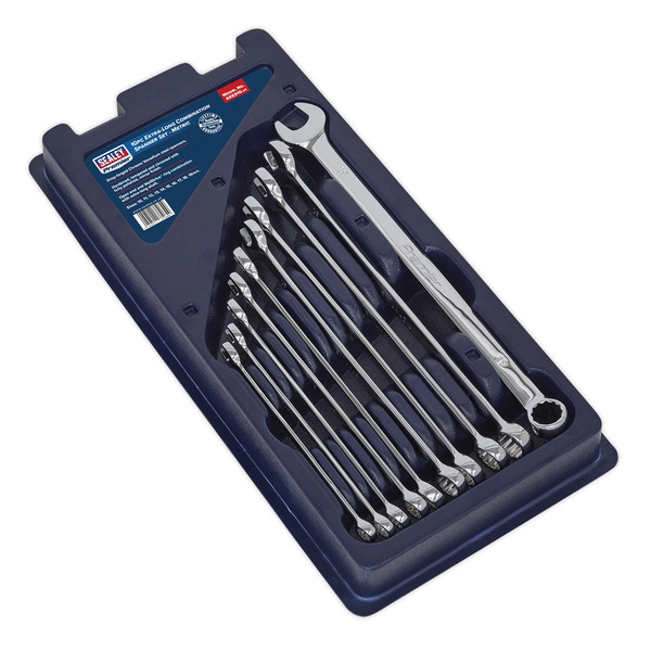 Sealey AK6310 Premier Extra-Long Combination Spanner Set 10pc