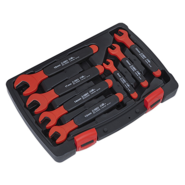 Sealey AK63171 Premier Insulated Open-End Spanner Set 7pc - VDE Approved