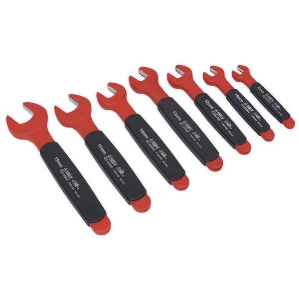 Sealey AK63171 Premier Insulated Open-End Spanner Set 7pc - VDE Approved