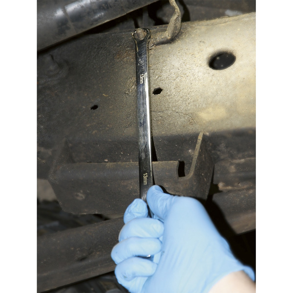 Sealey AK6319 Premier Extra-Long Double Ring Ratchet/Fixed Spanner Set 7pc