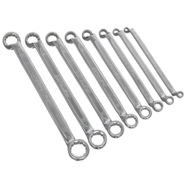 Premier Offset Double End Ring Spanner Set 8pc