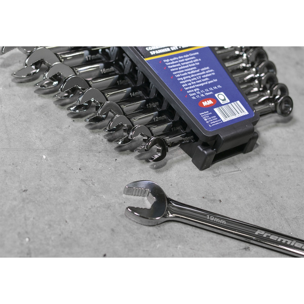 Sealey AK63914 Premier Extra-Long Combination Ratchet Spanner Set 10pc