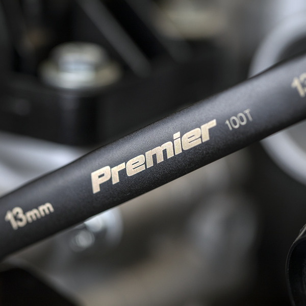 Sealey AK63941B Premier Black Combination Ratchet Spanner Set 7pc