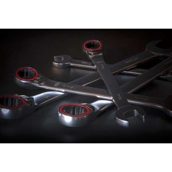 Sealey AK63945 Premier Platinum Reversible Ratchet Combination Spanner Set 7pc