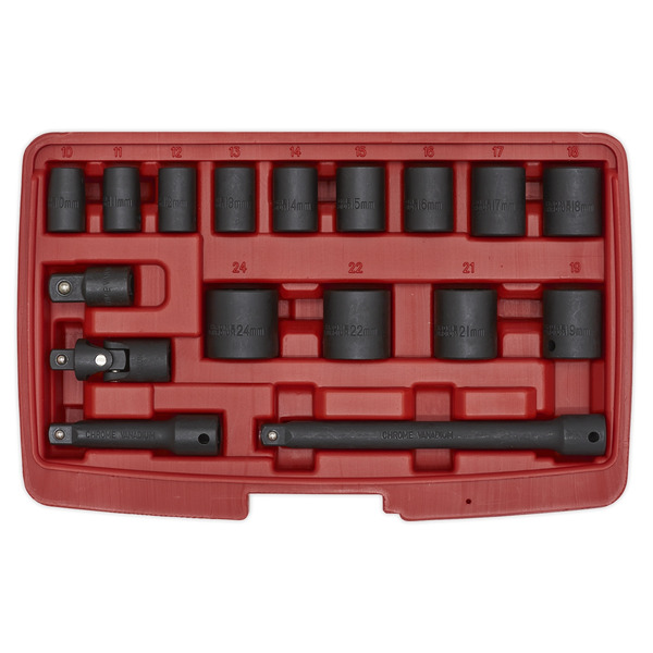 Sealey AK68217 Premier Impact Socket Set 3/8