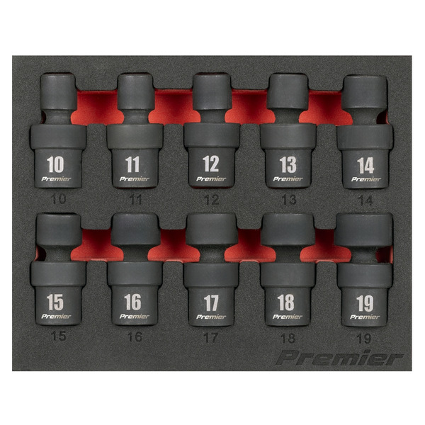 Sealey AK68220 Premier Universal Joint Impact Socket Set 3/8