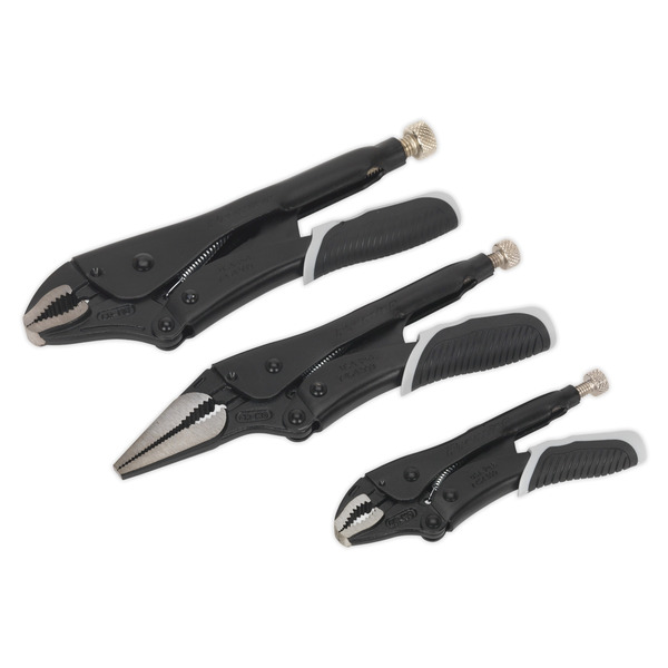 Sealey AK6863B Premier Black Quick Release Locking Pliers Set 3pc