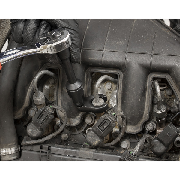 Sealey AK6901 Flexi-Head Flare Nut Diesel Injection Wrench Set 6pc 3/8