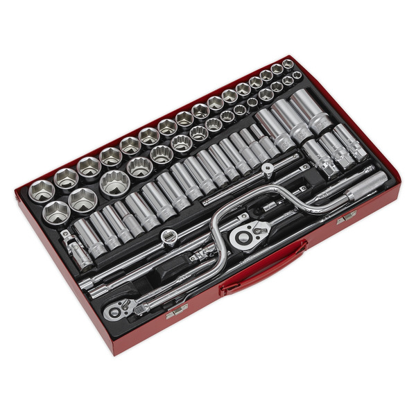 Sealey AK694 Premier Metric/Imperial/Whitworth Socket Set 3/8