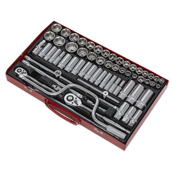 Sealey AK694 Premier Metric/Imperial/Whitworth Socket Set 3/8