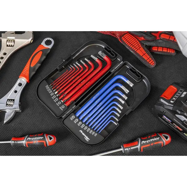 Sealey AK7176 Long Anti-Slip TRX-Star* & Ball-End Hex Key Set 18pc